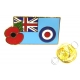 RAF Royal Air Force Ensign With Poppy Lapel Pin Badge